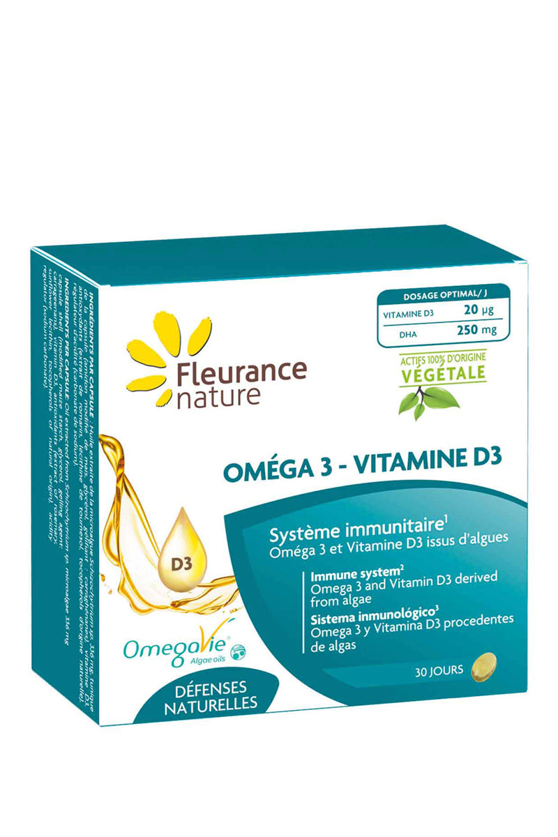 Oméga 3 - Vitamine D3 - 30 capsules - Cure de 30 jours - myshowroomprive.com